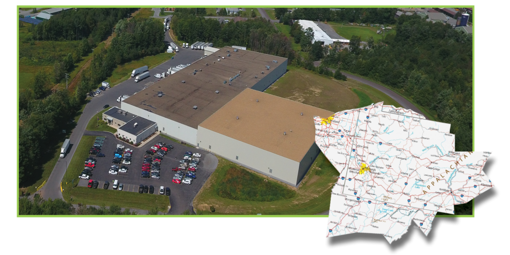 McAneny building with delivery area map