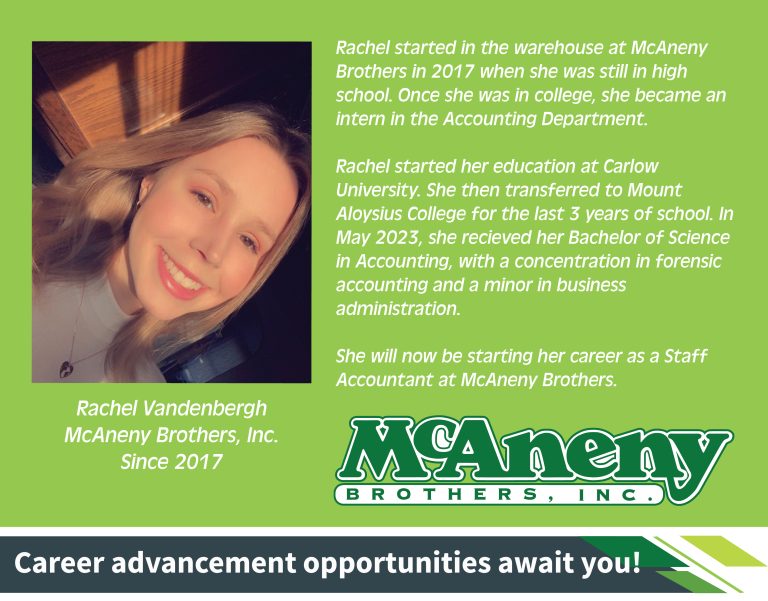 Rachel Vandenbergh McAneny Brothers Accounting Dept