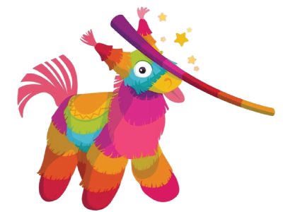 Pinata Rainbow Getting Hit Pinata Rainbow Getting Hit